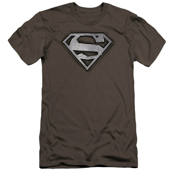 Superman - Duct Tape Shield - Premium Slim Fit Short Sleeve Shirt - Medium