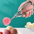 thumbnail image 3 of Ice Cream Scoop with Trigger Stainless Steel Cookie Scoop for Baking Fruit Cookie Dough Cupcake, 3 of 9