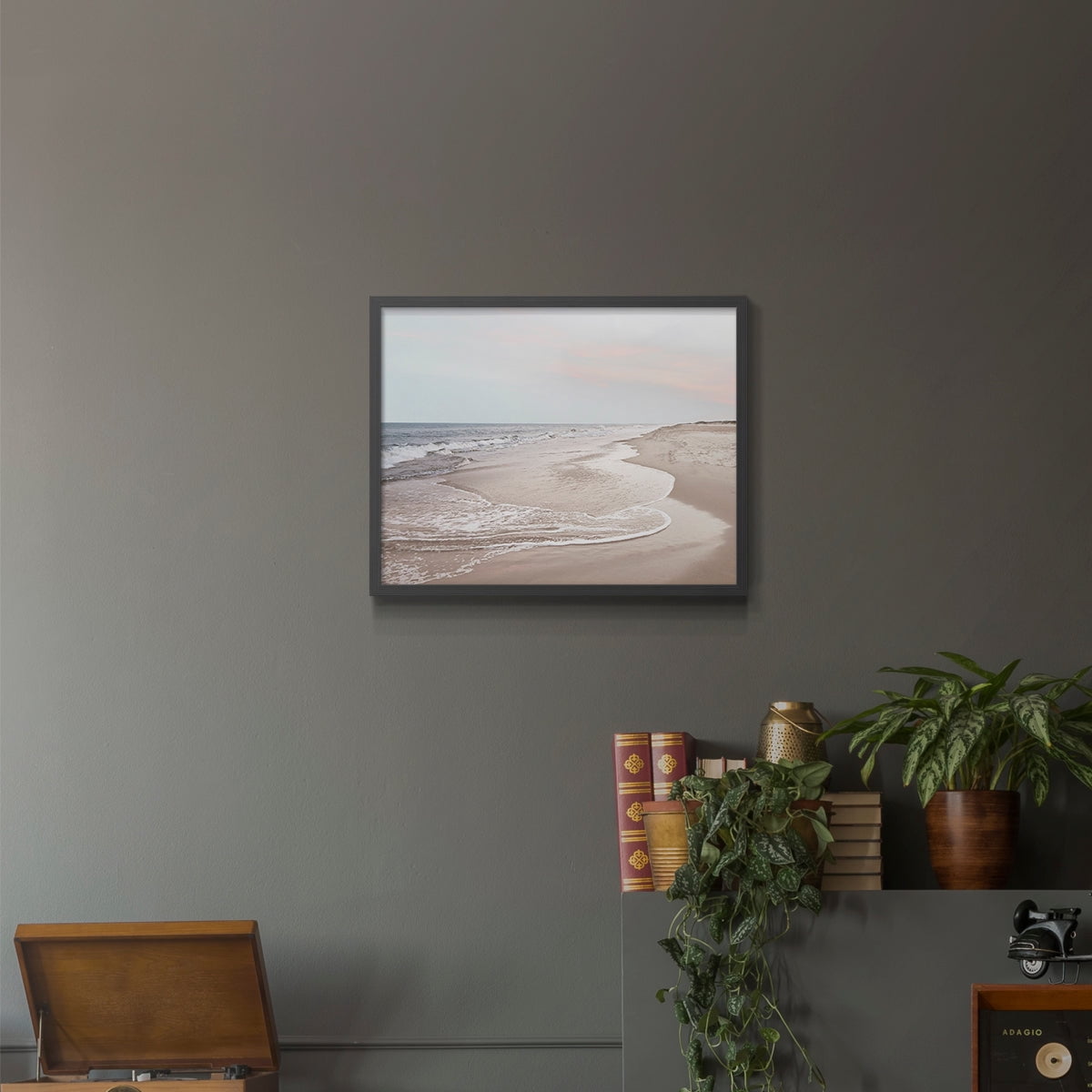 Corolla Soft Shore by Natalie Carpentieri - Restickable Framed Giclée Print