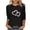Black, variant on ZHYou Womens T-Shirts Valentine's Day Loose Fit 3/4 Sleeve Valentine's Day Printed V-Neck Casual Soft Spring Summer Shirts,Black,2XL