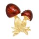 thumbnail image 1 of Pernos de Broche de Seta de Aleación Ambiental de Rojo de Moda para Mujer Sunnimix Broche de hongo rojo oscuro, 1 of 8
