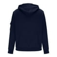 thumbnail image 3 of GuangCheng George Mens Half Zip Pullover Hoodies,Casual,Fleece,Warm,Sweatshirts with Utility Pockets,Navy,M, 3 of 5