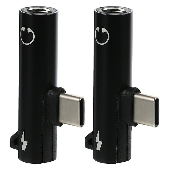 unbranded 2 Pcs Headphone Adapter Mobile Type- and Charging Dongle