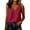 Red, variant on Ladies' Casual Summer Cotton Linen V Neck Vest Sleeveless Loose Fashion Tops Lightweight Breathable Daily Wear Outfit by Yigetop Black L