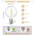 thumbnail image 2 of G40 LED Replacement Light Bulbs, 1W E12 Base Shatterproof Clear Globe Light Bulbs for Indoor Outdoor String Lights,  Porch Garden Decor, Warm White, 25 Pack$$Tools & Hardware Other, 2 of 8