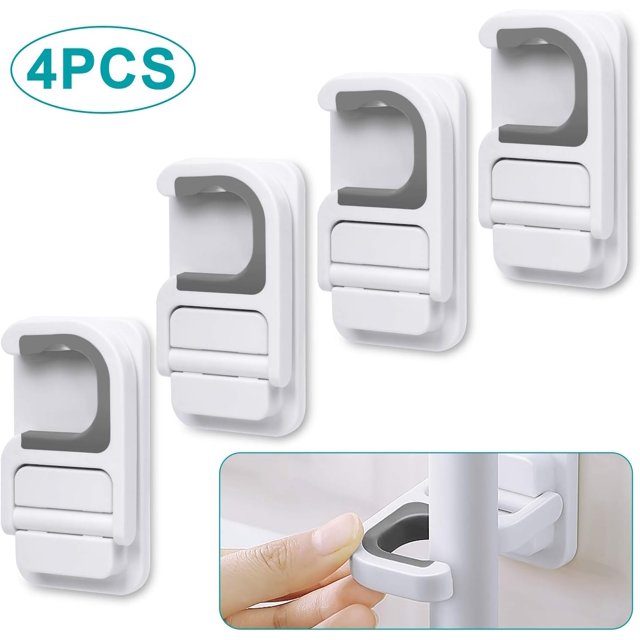 4 Piezas Soporte para Fregona Soporte para Escoba Montado en la Pared para Puerta de Pared Pinzas para Escoba y Fregona Colgador Autoadhesivo para Escoba y Recogedor Organizador de Soporte p