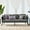 Gray Charcoal, variant on Modway Stance Aluminum & Fabric Patio Sofa in Gray and White