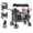 A Gray, variant on 4 Seater Stroller Wagon for 4 Kids, Akaber Foldable Wagon Stroller with Snack Tray, Removable Canopy, Large Storage Bag, Phone Cup Holder, Adjustable Push Handles, Black