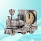thumbnail image 5 of EeaseMX Reloj despertador con forma de locomotora antigua, modelo de plástico, reloj despertador, decoración creativa de escritorio (plata), 5 of 7