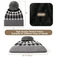 thumbnail image 4 of COOPLUS 3 PCS Winter Hat Scarf Gloves Set, Long Scarf Neck Warmer Beanie with Pom Pom Touchscreen Gloves Set Winter Gifts for Adults Children, 4 of 7