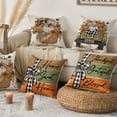 thumbnail image 5 of Sm:)e Pumpkin Truck Sunflowers Home Sweet Home Fall Throw Pillow Covers, 18 x 18 Inch Autumn Thankful Grateful Blessed Harvest Floral Decorations for Sofa Couch Set of 4, 5 of 7