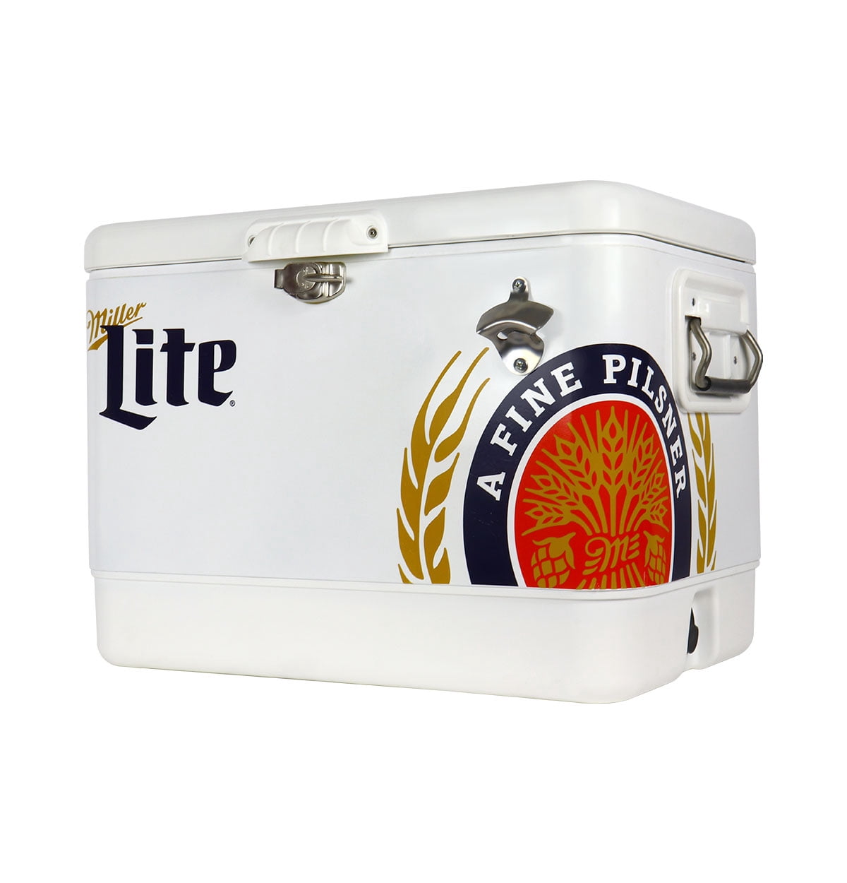 Miller Lite Ice Chest Cooler with Bottle Opener, 51L (54 qt), 85 Cans