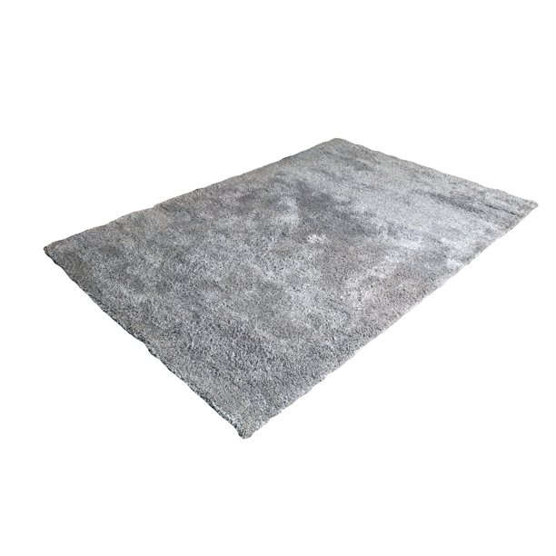 Shaggy Area Rug Gray Soft Polyester Shag 5x8 ft by MystiqueDecors Table Tufted Grey Carpet Rich