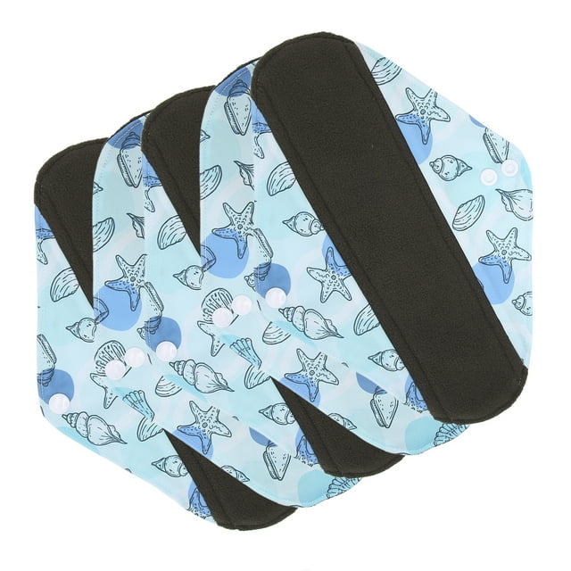Protège-dessous Menstruels Réutilisables 5 Pcs Lavables Réutilisables Anti-Fuites en Charbon de Bambou pour Femmes Taille m
