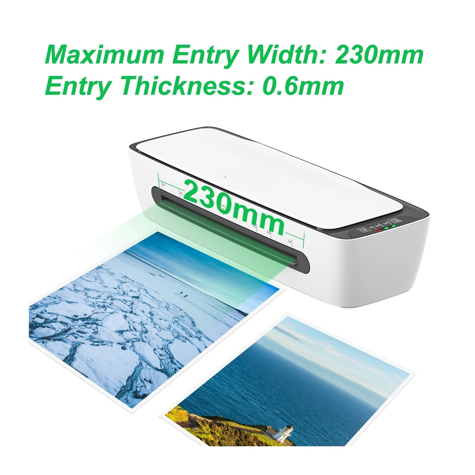 SL688 Desktop Laminator Machine Set A4 Size Hot and Cold Lamination Suitabe for A4/A5/A6 Laminating Pouches for Home Office ,Easy to Use