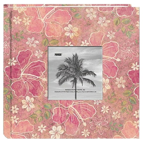 TROPICAL HIBISCUS Cloth 2-up photo album by Pioneer - 4x6