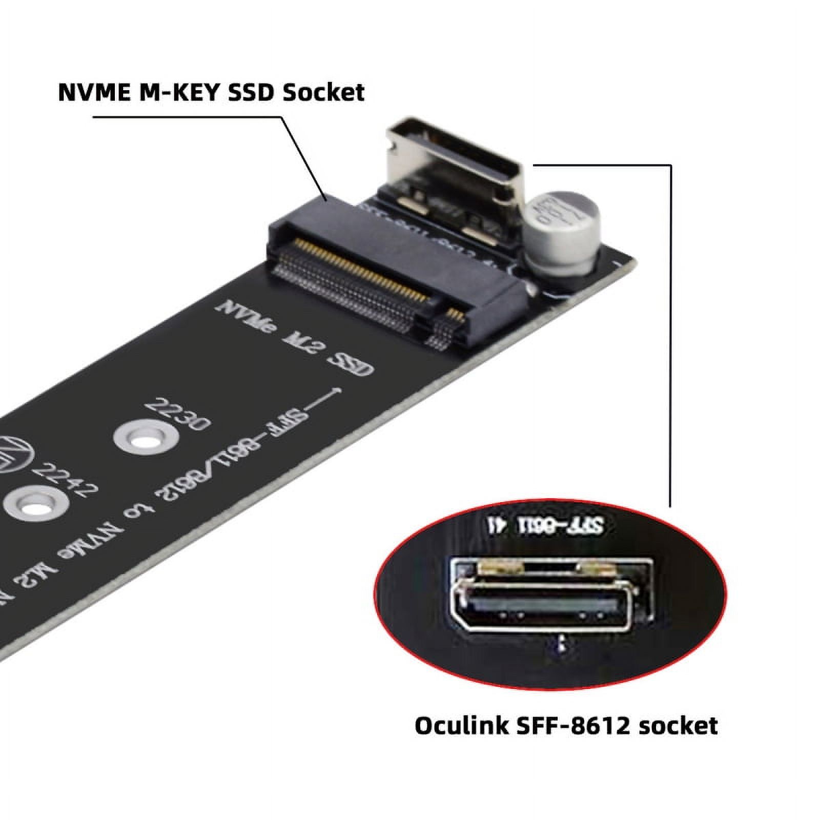 JSER Oculink SFF-8612 SFF-8611 to M.2 Kit NGFF M-Key to NVME PCIe SSD 2280 22110mm Adapter for Mainboard - image 5 of 7