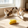 thumbnail image 5 of Lemon Mouse Cat Plush Toy, Fruit Shaped Interactive Kitten Play Toy with Long Tail for Indoor Cat Entertainment, 5 of 6
