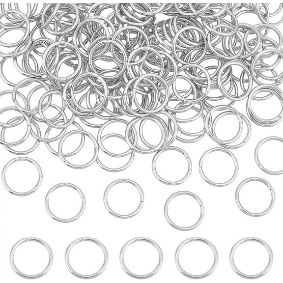 150Pcs 304 Stainless Steel Jump Rings Closed but Unsoldered Open Jump Rings Round Ring Stainless Steel Color 15 Gauge 15x1.5mm Inner Diameter: 12.3mm