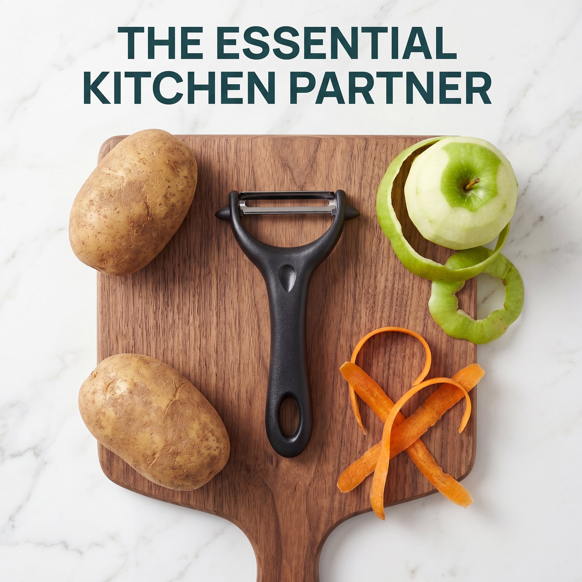 Unique Bargains Plastic Fruit and Potato Peeler with Ergonomic Handle Black 5.8x3x1 inch