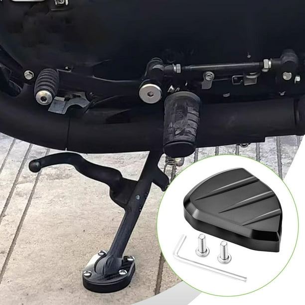 Almohadilla para pata de cabra, accesorios para motocicleta, aleación de aluminio, extensión de pata de cabra, extensor de de cabra para motocicleta Negro