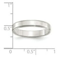 thumbnail image 3 of 925 Sterling Silver Polished Flat Band 4mm-Flat With Step Edge Size 4-Band Ring -  Jewelry Gift for Mom, 3 of 5