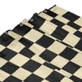thumbnail image 4 of Shower Curtain, khaki black checkered Waterproof Fabric Plastic Shower Curtain, Drying Fast Bathroom Curtain with 9 Buttonholes, Ruffle Shower Curtain 60x72in, 4 of 8