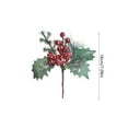 thumbnail image 3 of Peacheart Artificial Christmas Tree Pick, Red Berry Stem with Holly Leaves for Floral Arrangement Christmas Winter Holiday Farmhouse Home DIY Craft Decor, 3 of 8