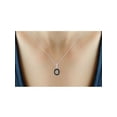 thumbnail image 4 of JewelersClub Black Diamond Accent Sterling Silver A TO Z Initial Pendant, 18", 4 of 4