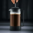 thumbnail image 4 of BODUM Brazil French Press Coffee Maker with Borosilicate Glass Carafe, 12 Ounce, Black, 4 of 6