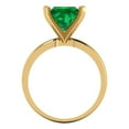 thumbnail image 4 of Solitaire Engagement Ring for Women - 3ct Simulated Emerald in 18K Yellow Gold Promise Ring, 4 of 6