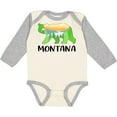 thumbnail image 3 of Inktastic Montana Lake and Trees in Bear Silhouette Boys or Girls Long Sleeve Baby Bodysuit, 3 of 5