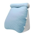 thumbnail image 4 of Almohada triangular en forma de cuña para cabecero, cojín de respaldo ajustable para sentarse azul, 4 of 9