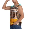 thumbnail image 3 of Lsque Modern Urban Monkey Print Men's Cotton Blend Sleeveless Muscle Shirts (S-3XL)- Moisture Wicking, Odor Protection, UPF 30+,Large, 3 of 8