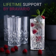 Bravario Plastic Drinking Glasses Set of 6, 18 oz Unbreakable BPA-Free Tritan Tumblers