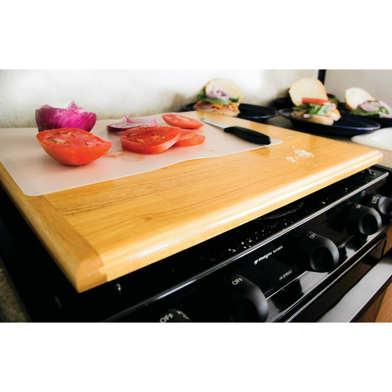 Camco Oak Accents RV Countertop Extension - 12 Long x 13-1/2 Wide x 3/4  Thick Camco Kitchen Accessories CAM43421