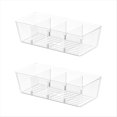 thumbnail image 3 of Organizadores de Despensa y Contenedores de Almacenamiento, Contenedores de Plástico Transparente con 3 Divisores Extraíbles, Organizadores para Refrigerador Sin ., 3 of 5