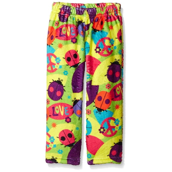 Up Past 8 Big Girls' Fuzzy Pajama Pant, Love Bugs, Size: 8