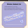 thumbnail image 4 of Arcwares Wireless Keyboard and Mouse Combo, Ergonomic Retro Typewriter Keycaps, 2.4GHz USB Receiver, Purple, 4 of 8