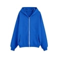 thumbnail image 5 of Shadoumai Oversized Hoodie For Girls 2026 Fall Winter Trendy Long Sleeve Zip Up Hooded Sweatshirt Cute Preppy Teens Clothes, 5 of 5