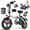 T1PRO-White-24MPH, variant on 14 Inch Foldable Adult Electric Bicycle, 48V 10Ah 560W Motor, 3-Speed Gearing, Dual Spring Shock Absorbers, Front and Rear Led Safety Lights, Portable Design