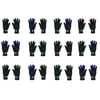 12 PCS Electronically Powered Power Light Up Glove, Finger Tips Light Up! LED Gloves Light Up 3 Colors 6 Modes Light Show Flashing Finger Rave for Clubbing Christmas Party Dance!