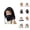 Black, variant on Winter Kids Mask And Scarf Integrated Beanie Hat - Fleece Lined Ear Protection Pull-Over Hooded Caps, Cold Weather Thermal Warm Function For Boys Outdoor Activities & Skiing Wear