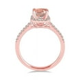 thumbnail image 3 of 1.25 Carat Princess Diamond Engagement Ring with Morganite and Diamond in 14k Rose Gold morganite & diamond engagement ring, 3 of 3
