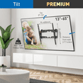 thumbnail image 2 of Soporte Barkan Inclinable para TV de 13” a 65” | Compatible con Pantallas Planas y Curvas | Montaje de Pared Universal, 2 of 6