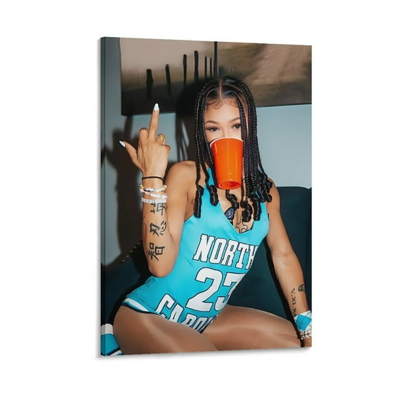 Coi Leray Rapper Art Poster Print Photo Art Painting Canvas Poster Home Decorative Bedroom Modern Decor Posters Gifts 08x12inch(20x30cm)