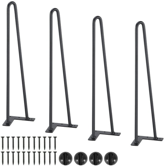 KFFKFF 19" Hairpin Furniture Legs Solid Metal Heavy Duty Dining Table Leg Modern