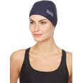 thumbnail image 4 of Beemo Latex Lycra Swim Cap for Long or Short Hair - Stretchable Head Cap - Navy, 4 of 6
