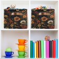 thumbnail image 6 of Yayeee Canvas Storage Basket with Handles for Shelves Fabric Bins Closet Organizer, Dark Floral Pattern, 6 of 8