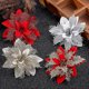thumbnail image 4 of Flores artificiales de Pascua Decoraciones para coronas navideñas Purpurina Artificial Pascua Navidad, 4 of 5